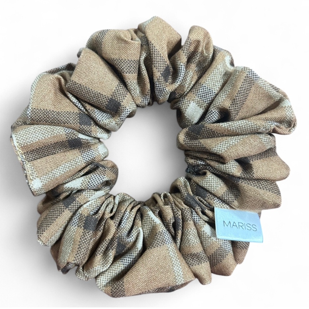 Marisa Handmade Scrunchie Set - Pink, Brown & Creme E/Elastic for 2-3 Turns NWT - Picture 3 of 7